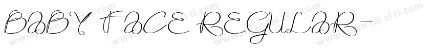 baby face regular字体转换